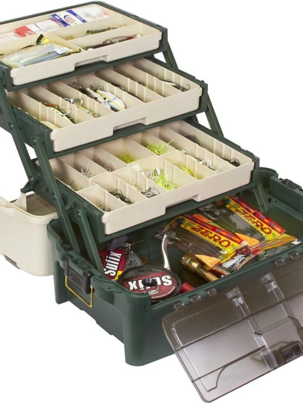 unused Plano 723300 Hybrid Hip Tackle 3-Tray Box System Premium Storage USA made
